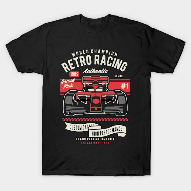 Retro Racing, Vintage Retro Classic T-Shirt by CoApparel